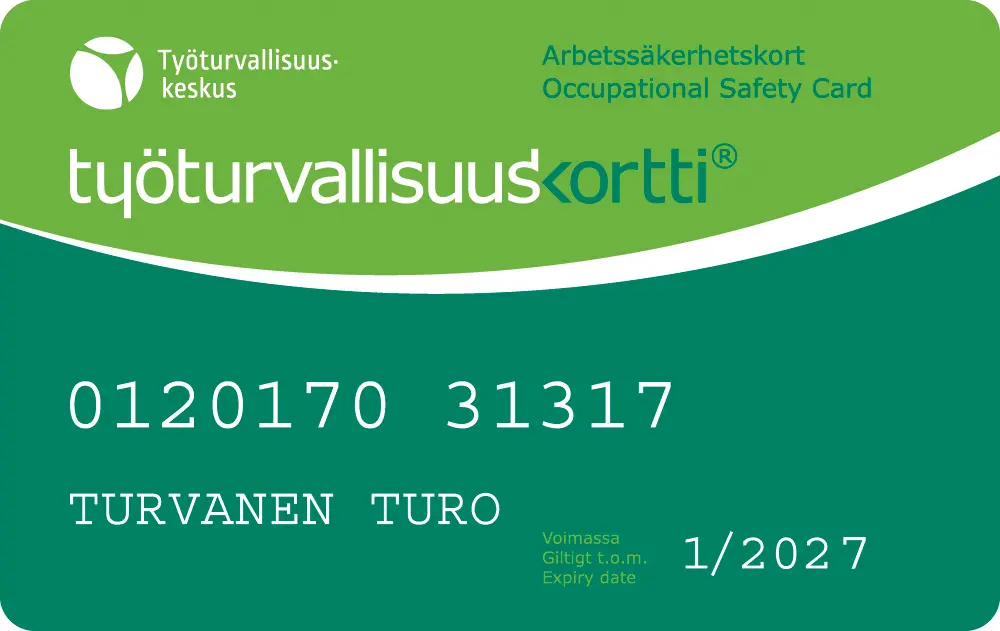 Työturvallisuuskorttikoulutusta netissä tietokoneella – tilaa virallinen työturvallisuuskortti helposti.